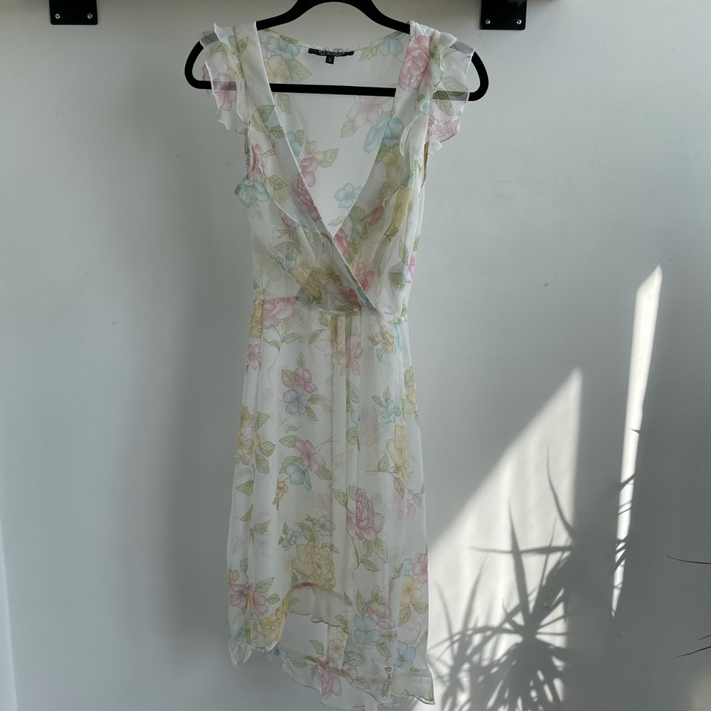 Rampage Floral Overlay Dress